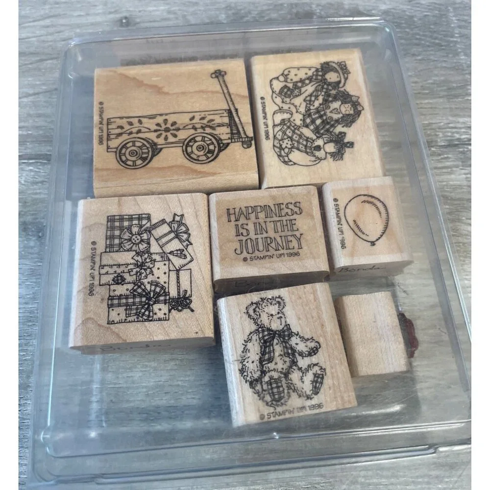 Stampin Up Mounted Rubber‎ Stamp Wagon Journey